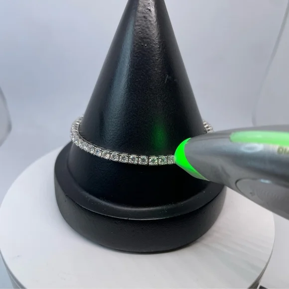 Moissanite Tennis Bracelet 3mm Infinity Bracelet 18K 925 GRA Certified Brilliant - Picture 2 of 10